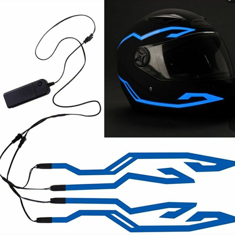 Motorcycle Helmet LED Light Strip Sticker Waterproof Flashing Warning Lights - Fresh Stock Dated February 2026