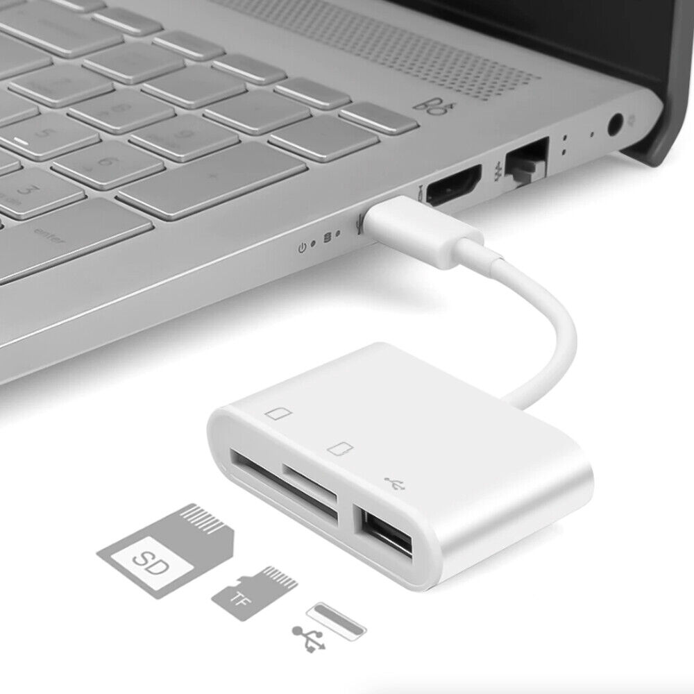 3 in 1 Type C USB OTG Adapter SD/TF Card Reader For Samsung Android Phone - Fresh Stock Dated December 2025