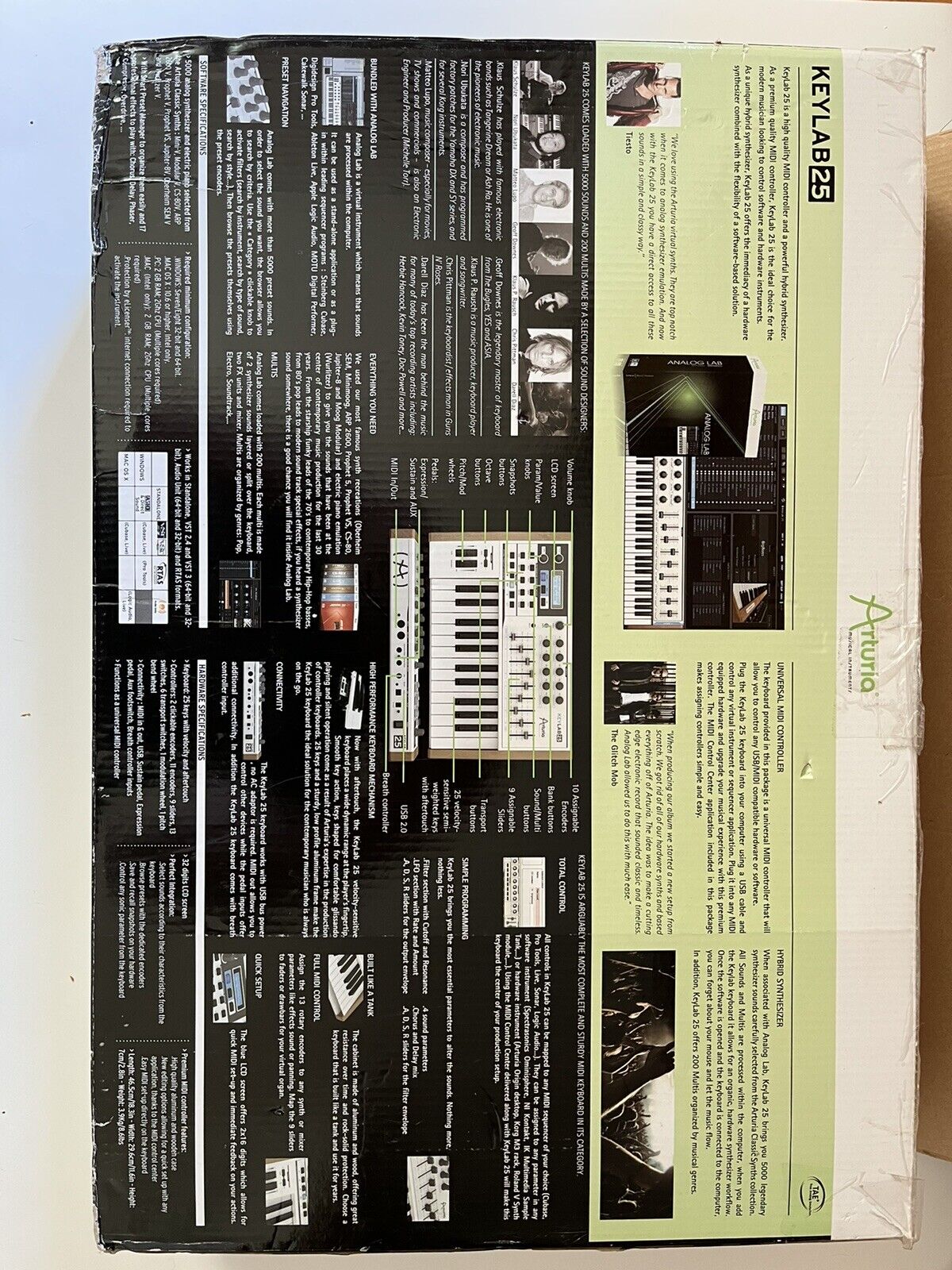 ARTURIA KEYLAB 25 MIDI Controller USB Keyboard -Analog Lab - Rare W/box Manual - Fresh Stock Dated February 2026