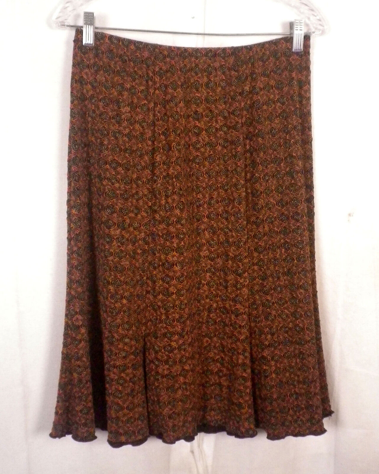 vtg 90s Mirasol euc Ethnic Eastern Pattern Skirt Hippie Boho acetate blend M - Fresh Stock Dated March 2026