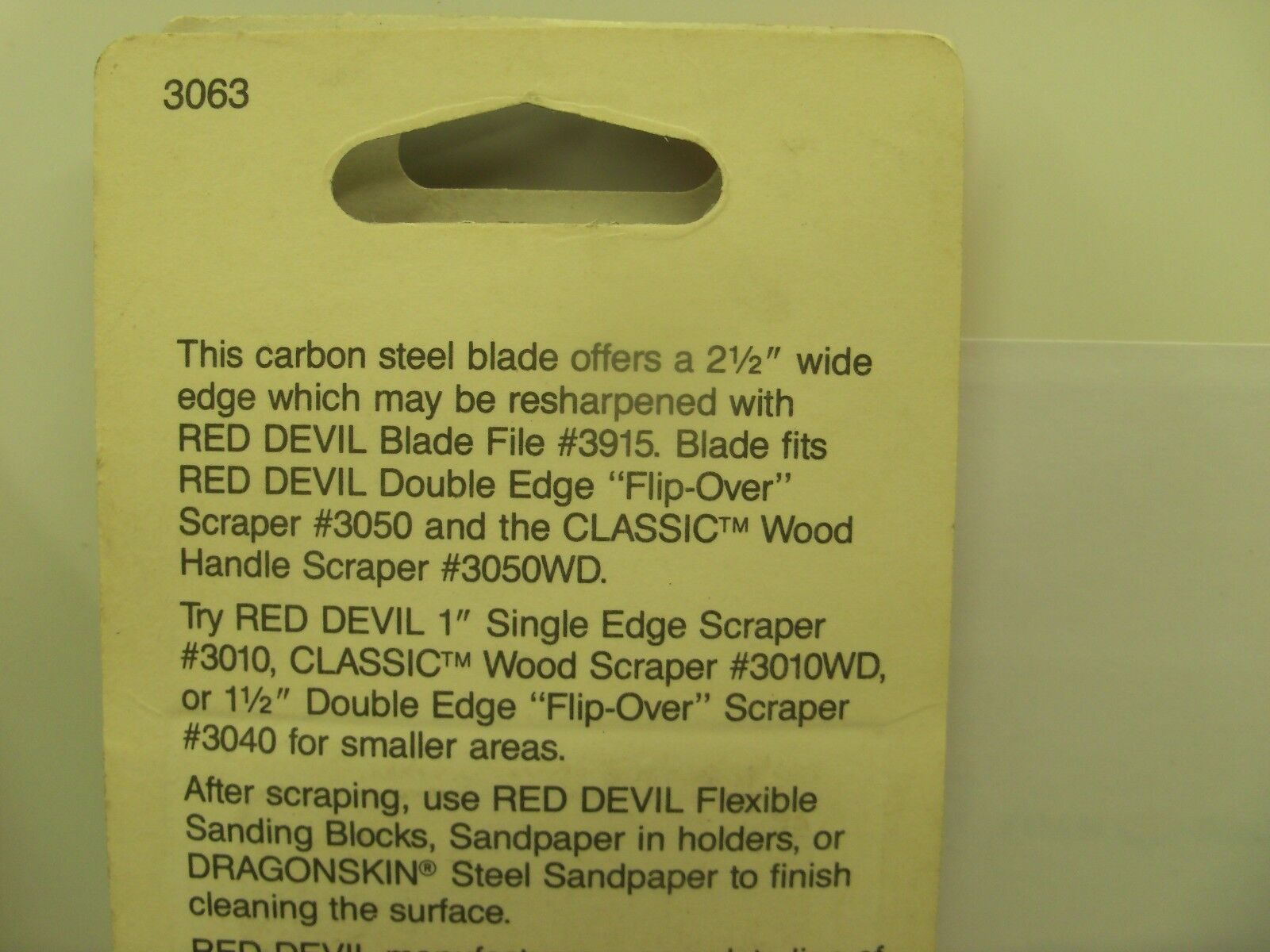 #3063 Red Devil 2 1/2 inch Edge 2.5 Replacement Scraper Blades For 3050 Handle - Fresh Stock Dated February 2026