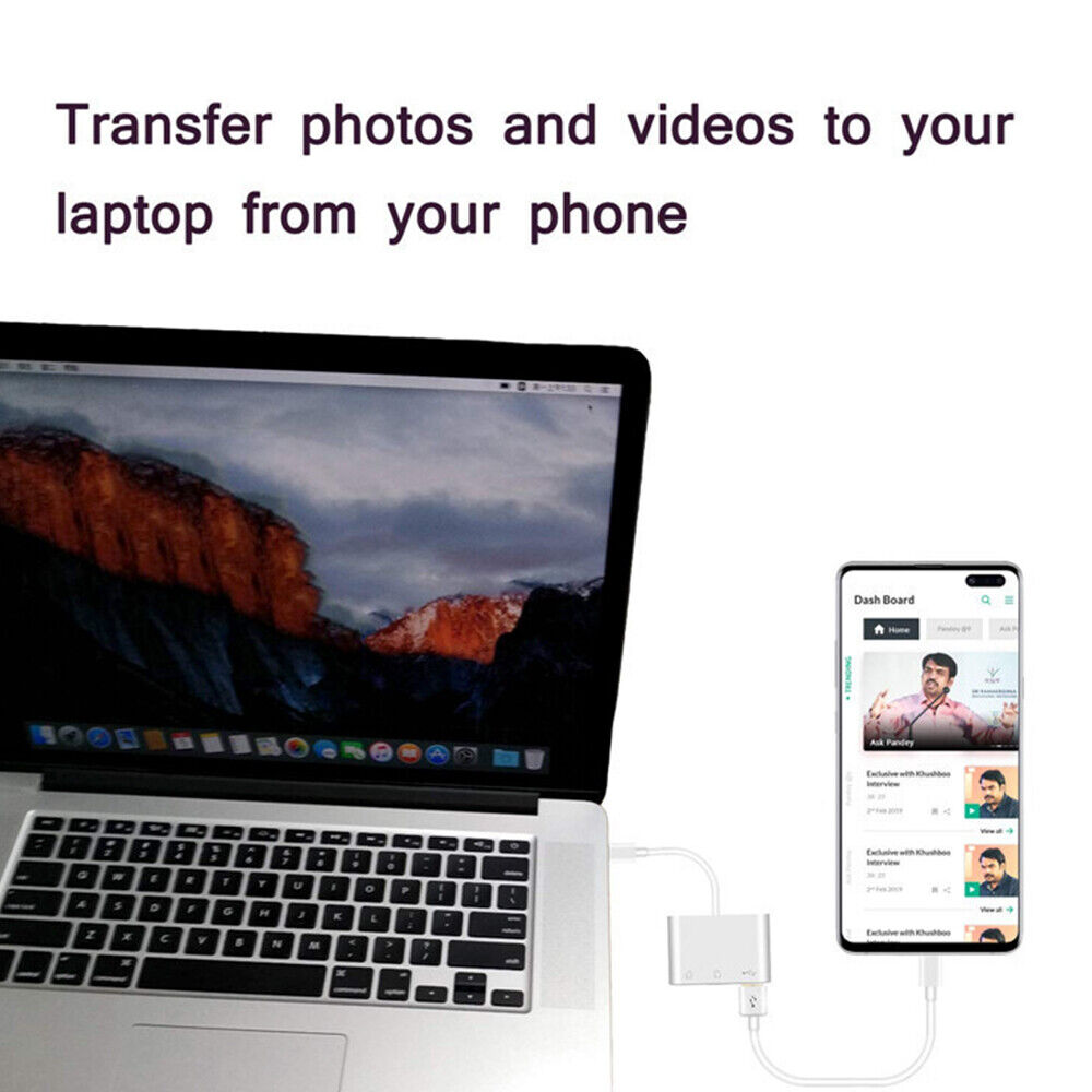 3 in 1 Type C USB OTG Adapter SD/TF Card Reader For Samsung Android Phone - Fresh Stock Dated December 2025