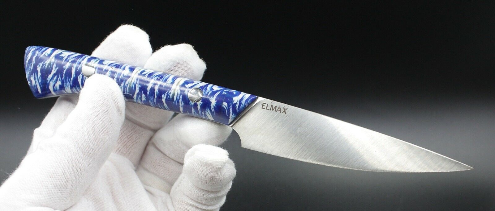 Snow Paring - USA Made Custom Knives Elmax Stainless Steel Custom Acrylic Handle - Fresh Stock Dated December 2025