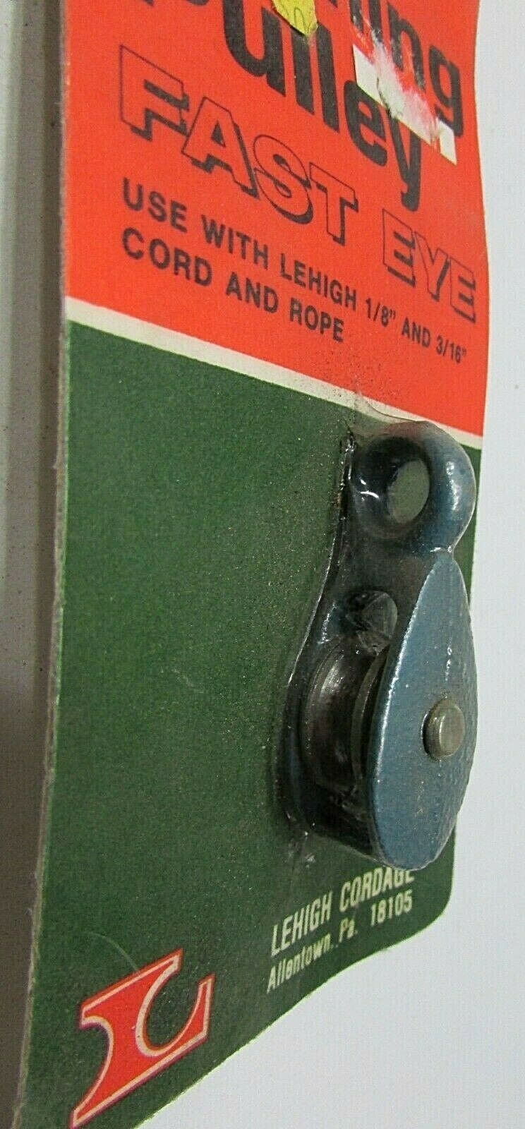 New Vintage Unopened Single Awning Pulley Fast Eye For 1/8
