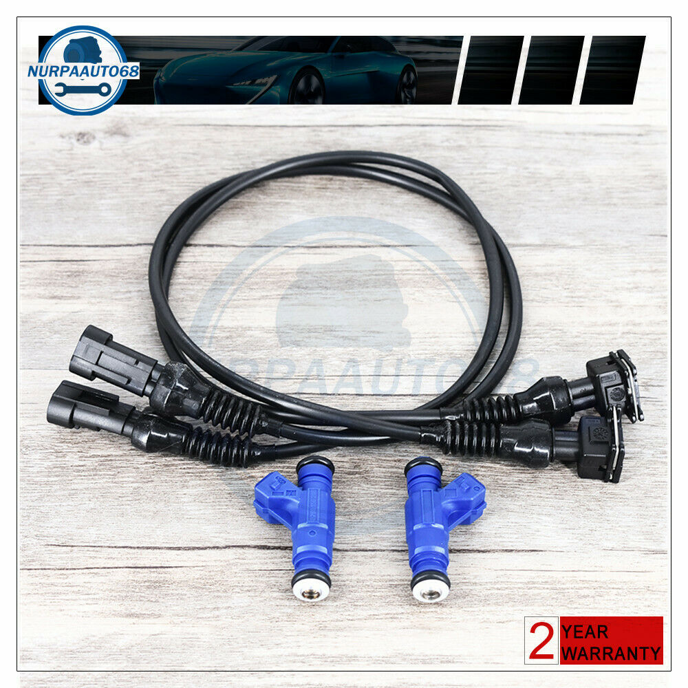 2Pcs Fuel Injector 1202863 & Harness for 2005-2009 Polaris Ranger Sportsman 700 - Fresh Stock Dated February 2026