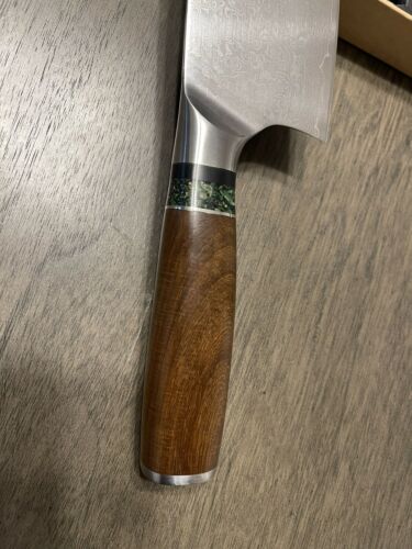 JAPANESE 8 INCH VG10 DAMASCUS CHEF KITCHEN KNIFE RESIN HANDLE SANTOKU - Fresh Stock Dated December 2025