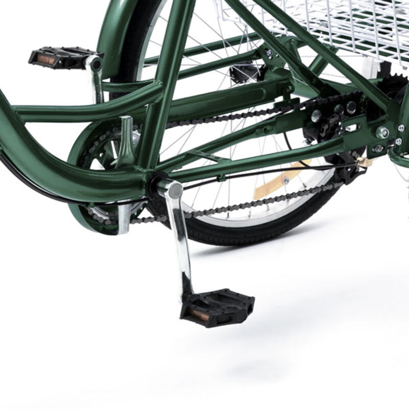 24 Inch Trike 8 Speed Adult Tricycle 3-Wheel Bike w/Basket for Shopping - Fresh Stock Dated February 2026