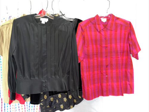 Vintage Lot Of 12 1980 1990 Retro Women’s Resale Designer Shirts L/XL JG HOOK + - Fresh Stock Dated February 2026