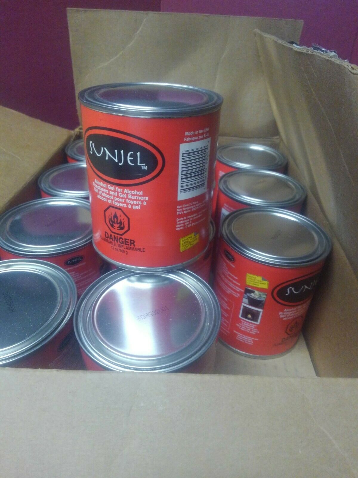 Real Flame 13 oz Premium Gel Sootless Fireplace And Gel Burners - Fresh Stock Dated December 2025