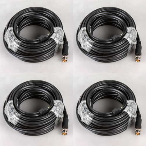 RG59 Coaxial Cable 25ft 60ft Bulk Coax DUAL / QUAD Outdoor 20AWG - BLACK WHITE - Fresh Stock Dated December 2025