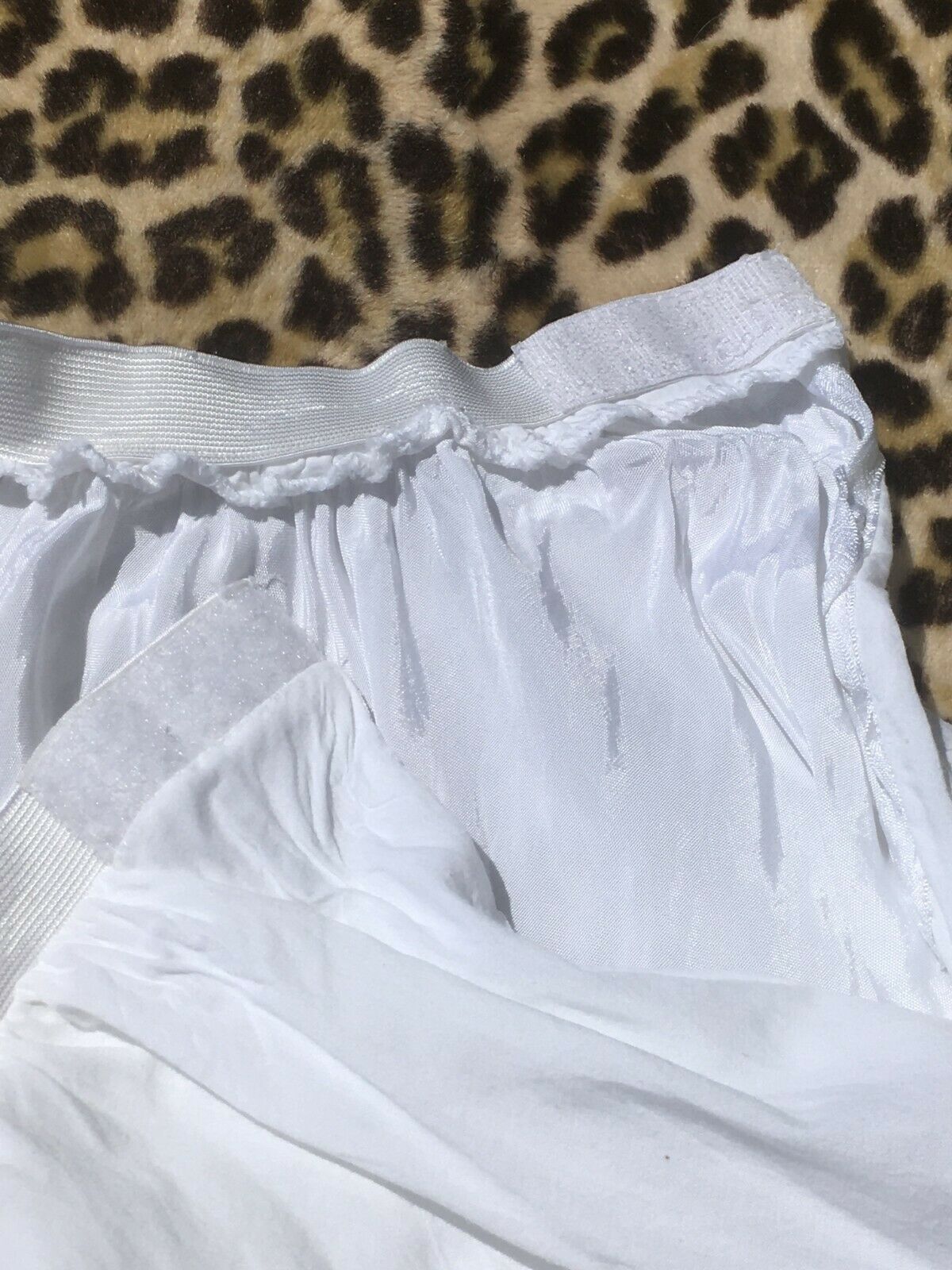 FRENCH 1800s COSTUME BUSTLE UNDERSKIRT PETTICOAT~ WHITE COTTON ~ OPEN WORK LACE - Fresh Stock Dated February 2026