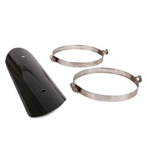 Universal Carbon Fiber Exhaust Pipe Heat Shield For Motorcycle Dirt Street Bike - Fresh Stock Dated February 2026