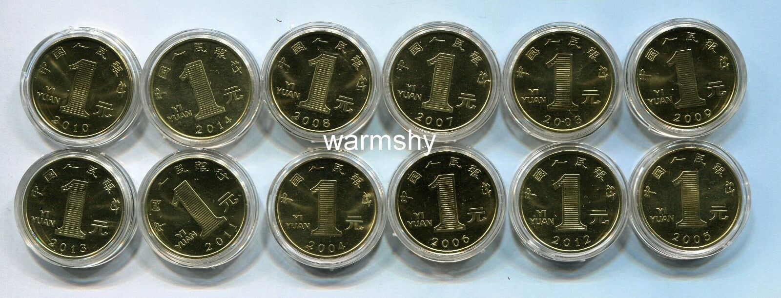 China 2003-2014 Traditional Lunar Year Zodiac Commemorative Coin UNC 12 PCS - Fresh Stock Dated February 2026