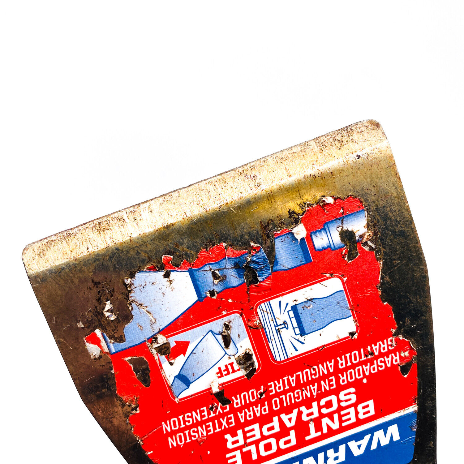 Warner 397 3 in Easy Reach Bent Pole Scraper & Hand Tool w/ Threaded Handle - Fresh Stock Dated February 2026