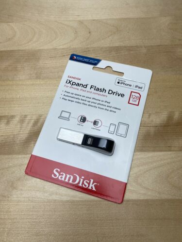 NEW SEALED SanDisk 128GB iXPAND USB 3.0 Lightning Flash Drive SDIX30C-128G-GN6NE - Fresh Stock Dated December 2025