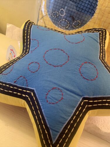 Freckles Brand KIDS Outer Space Toss Pillows Embroidered Star Earth  New  2 - Fresh Stock Dated December 2025
