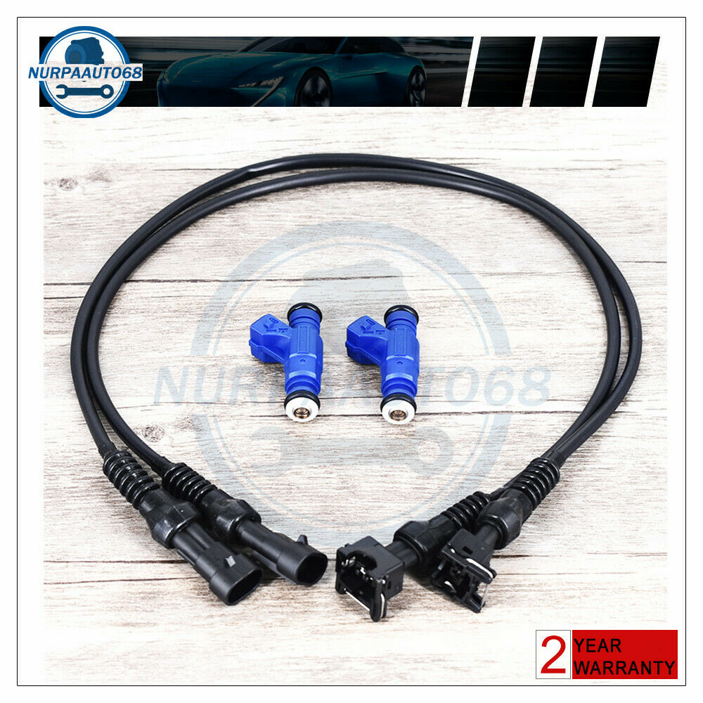 2Pcs Fuel Injector 1202863 & Harness for 2005-2009 Polaris Ranger Sportsman 700 - Fresh Stock Dated February 2026