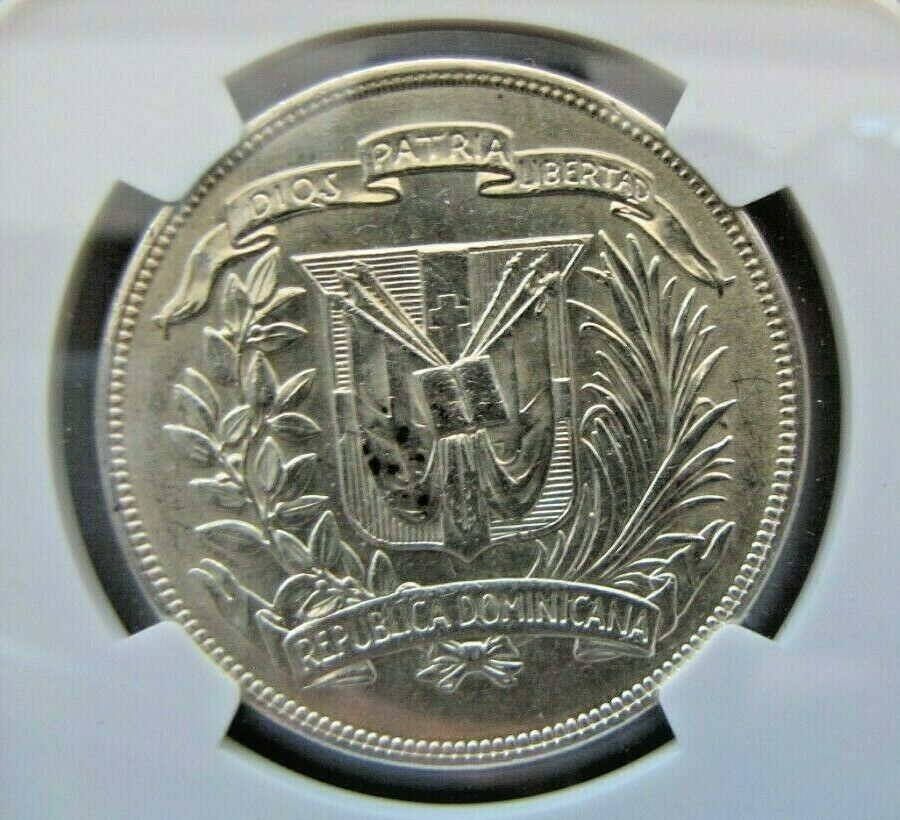 Dominican Republic KM23 Trujillo Peso 1955 NGC MS 62 - Fresh Stock Dated February 2026