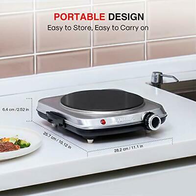 SUNAVO Electric Infrared Burner 1200W Ceramic Glass Hot Plate 6 Power Levels ... - Fresh Stock Dated December 2025