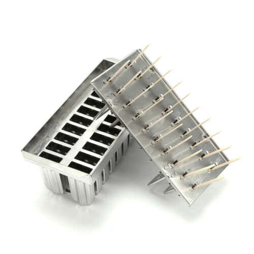20Set Frozen Popsicle Molds Ice Cream Stick Mold Stainless Steel 0.8mm Silver US - Fresh Stock Dated February 2026