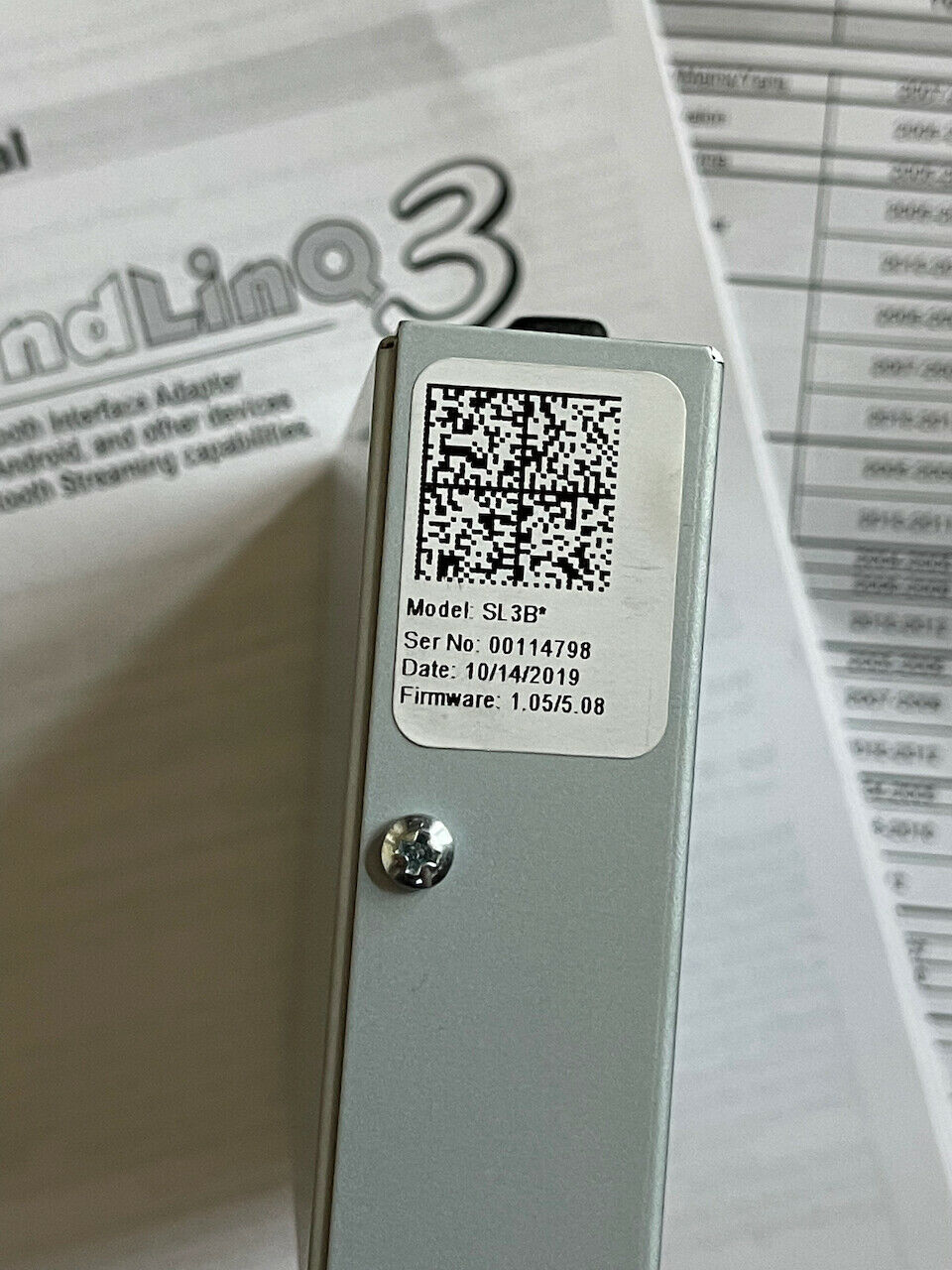 VAIS Technology SL3B-L Bluetooth Factory Radio Adapter, 2001-2009 Lexus - Fresh Stock Dated February 2026