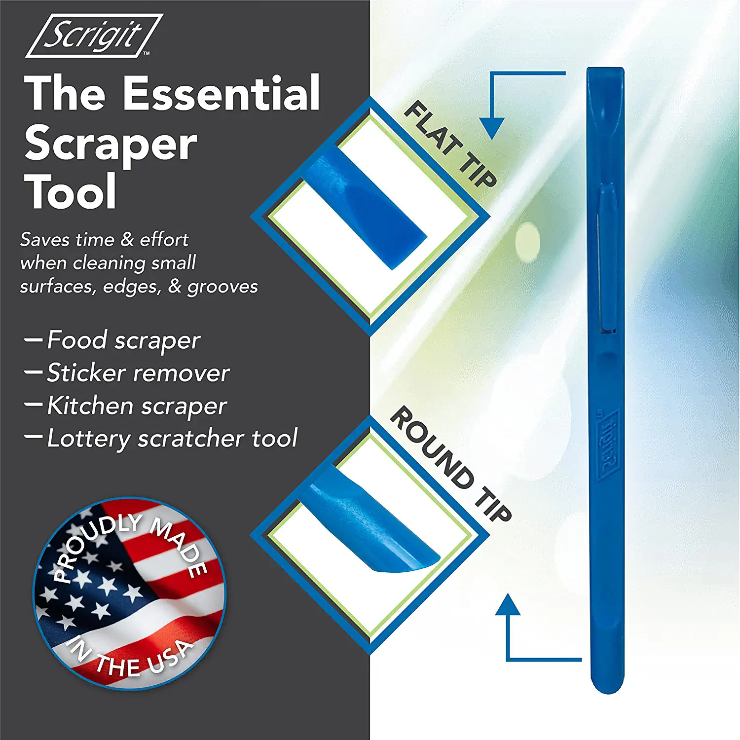 Scraper No-Scratch Plastic Scraper Tool, 2 Pack - the Handy Multi-Use Scraping T - Fresh Stock Dated February 2026
