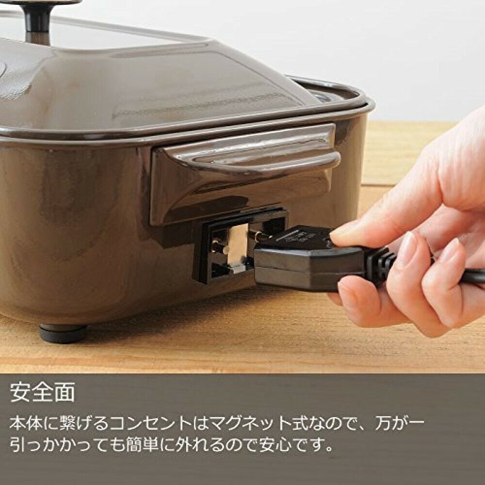 BRUNO Compact Hot Plate + Ceramic Coat Pot + Grill Plate (White) BOE021 - Fresh Stock Dated February 2026