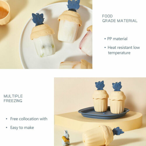 4PCS/6PCS DIY Ice Cream Mold for Ice Cube Popsicle Homemade Ice Box Kitchen Tool - Fresh Stock Dated February 2026