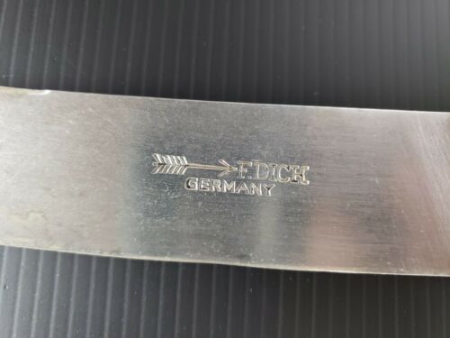 VINTAGE F. DICK BUTCHER KNIFE GERMANY WOOD HANDLE CLEAN BLADE NICE CHEF KITCHEN - Fresh Stock Dated December 2025