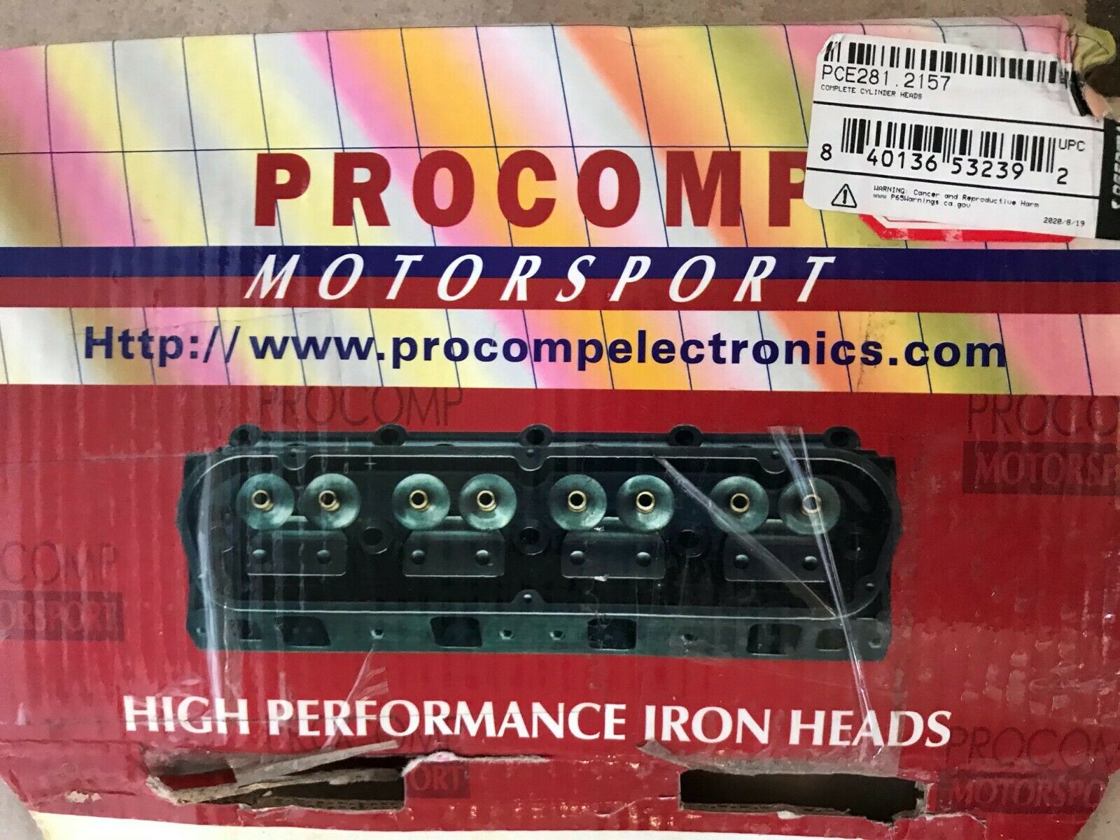 Chevy SBC 350 175cc 59cc Angle Flat Tappet Complete Cast Iron Head (SINGLE HEAD) - Fresh Stock Dated February 2026