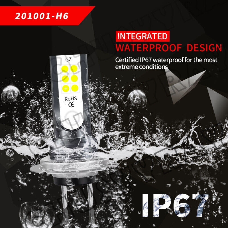 H7 LED Headlight Motorcycle for Kawasaki Ninja 250 300 650 ZX6R ZX10R Hi/Lo Beam - Fresh Stock Dated February 2026