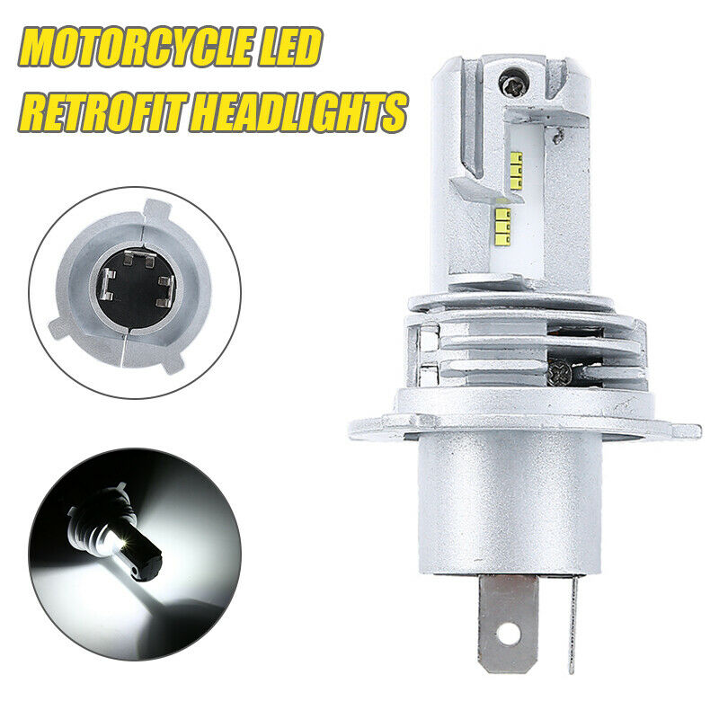 New 1pc H4 9003 HB2 LED Bulb Hi/Lo Beam White Motorcycle Headlight High Power / - Fresh Stock Dated February 2026