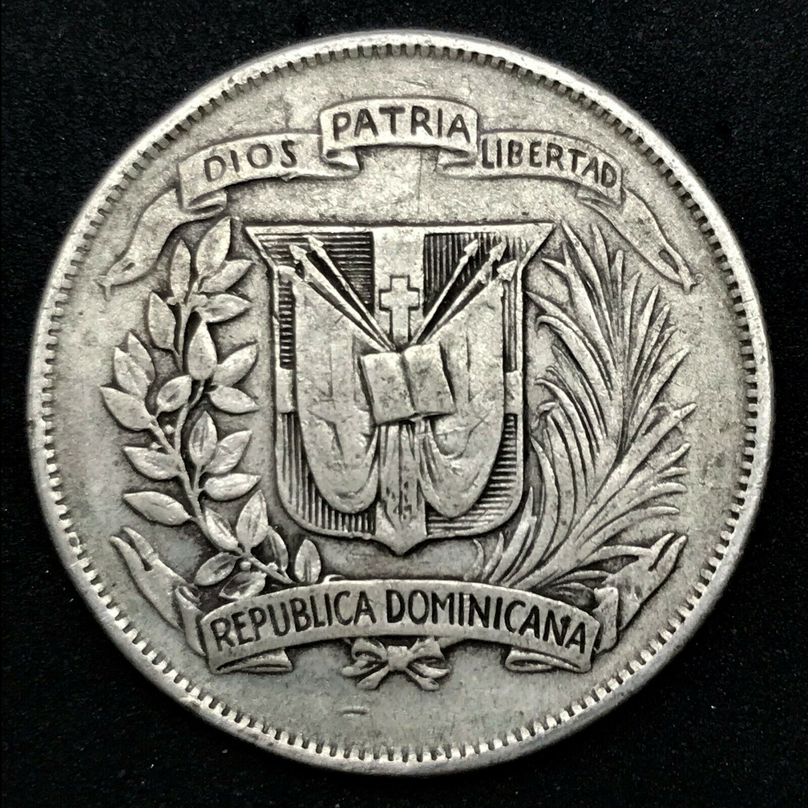 1961 Dominican Republic MEDIO - 1/2 Peso 0.900 Silver Coin KM #21 - Fresh Stock Dated February 2026