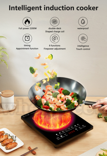 Electric Single Induction Cooker Portable Burner Cooktop Digital Hot Plate 2200W - Fresh Stock Dated December 2025
