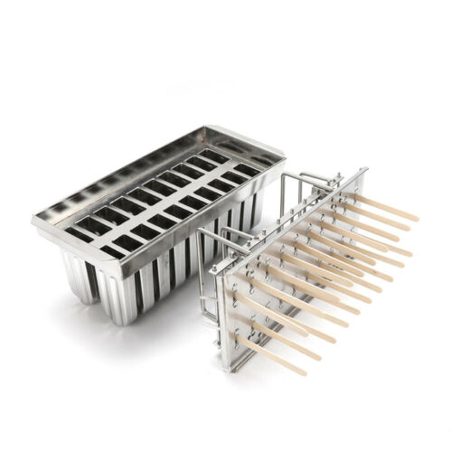 20Set Frozen Popsicle Molds Ice Cream Stick Mold Stainless Steel 0.8mm Silver US - Fresh Stock Dated February 2026