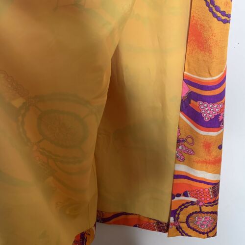 60s Vintage Hawaiian Psychedelic Side Slit Maxi Skirt - Fresh Stock Dated February 2026