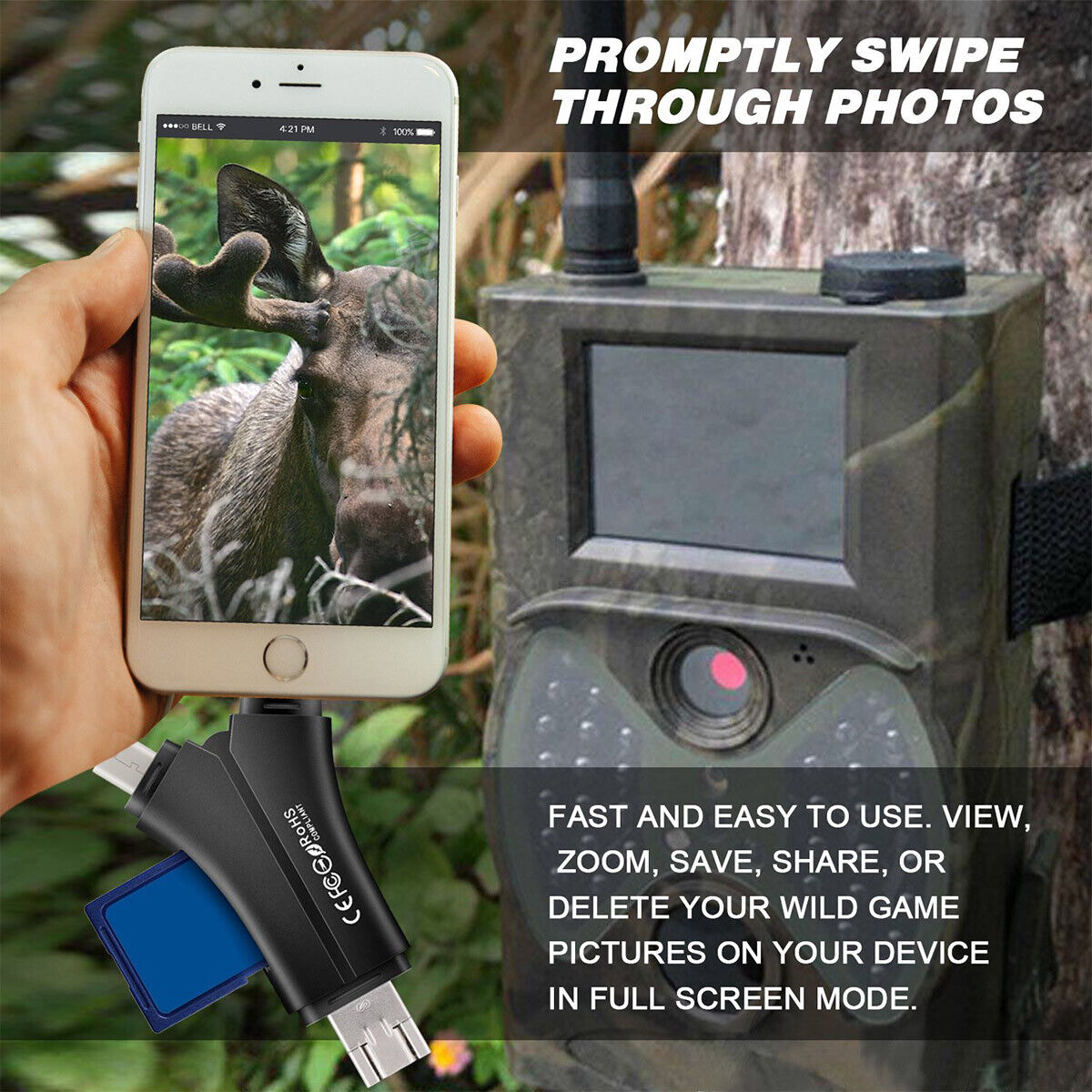 4in1 OTG i-Flash Drive USB Micro SD TF Memory Card Reader Adapter For iPhone PC - Fresh Stock Dated February 2026