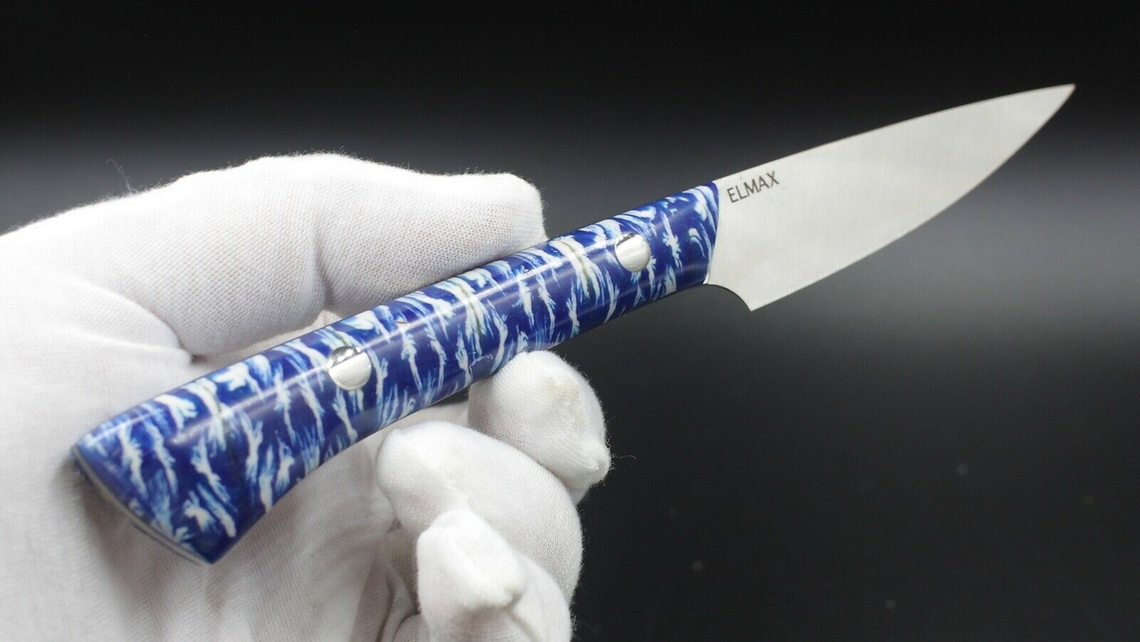 Snow Paring - USA Made Custom Knives Elmax Stainless Steel Custom Acrylic Handle - Fresh Stock Dated December 2025