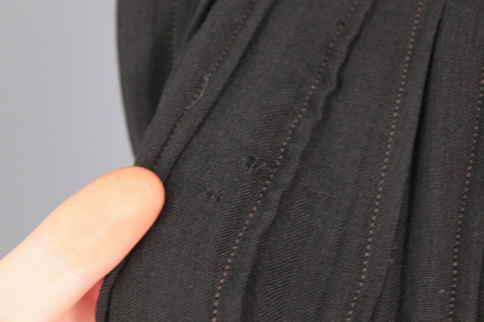 VTG Women's Antique Edwardian Early 1900s Sheer Black Skirt Sz XS - Fresh Stock Dated February 2026