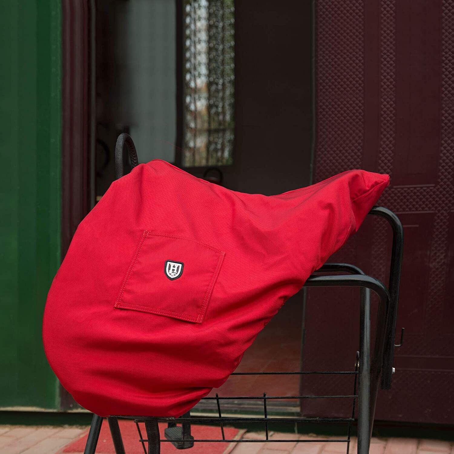 GP/CC Saddle Padded Cover Waterproof Dustfree Girth Holder Red Soft Fleece Lined - Fresh Stock Dated December 2025