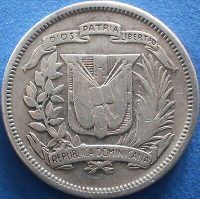 DOMINICAN REPUBLIC 25 CENTAVOS 1951 SILVER Dominicana Dominikanische Dominicaine - Fresh Stock Dated December 2025