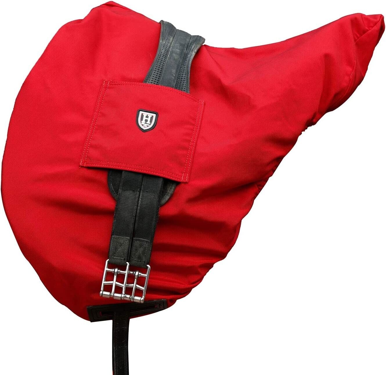 GP/CC Saddle Padded Cover Waterproof Dustfree Girth Holder Red Soft Fleece Lined - Fresh Stock Dated December 2025