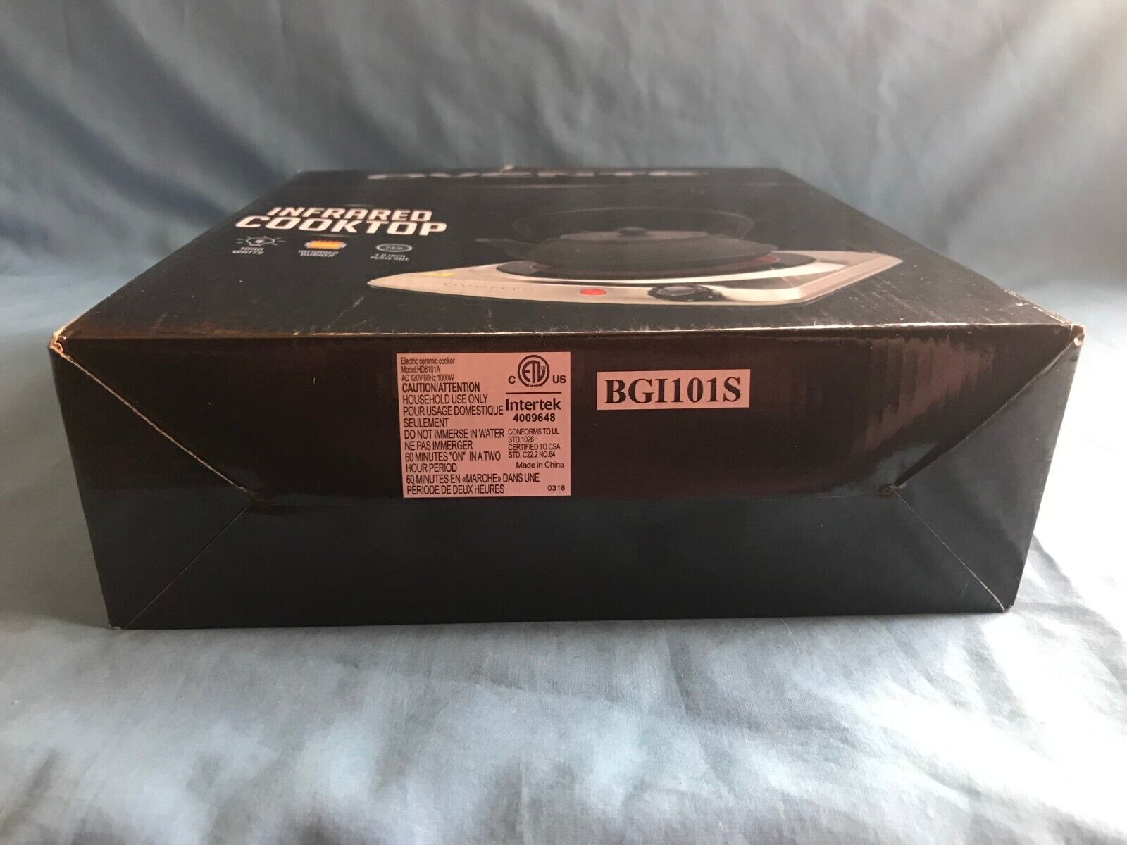 Pre-Owned Ovente Portable Electric Infrared Cooktop / Burner / Hot Plate - Fresh Stock Dated February 2026