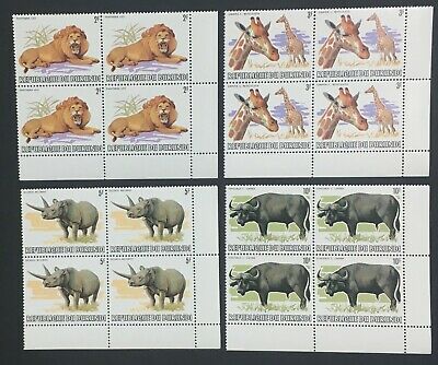 MOMEN: BURUNDI SC #589-601 1982 1983 CORNER BLOCK WILDLIFE MINT OG NH LOT #60809 - Fresh Stock Dated December 2025