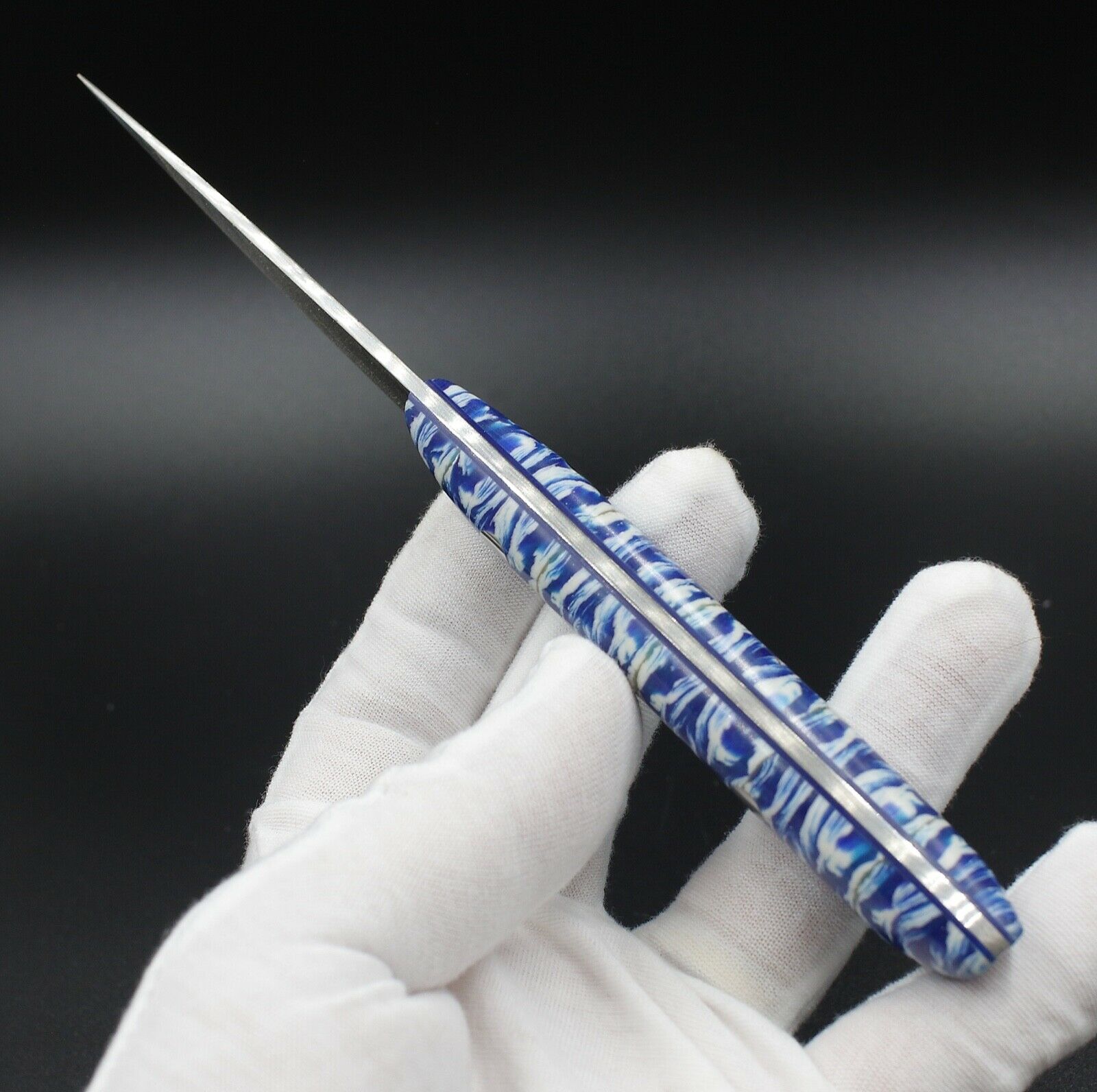 Snow Paring - USA Made Custom Knives Elmax Stainless Steel Custom Acrylic Handle - Fresh Stock Dated December 2025