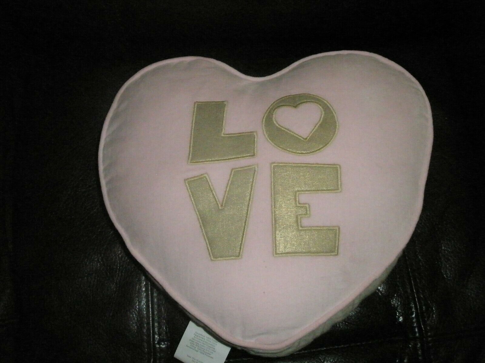 HTF Pottery Barn Kids Pink Velvet I Love You Heart Shaped Pillow Beautiful - Fresh Stock Dated December 2025