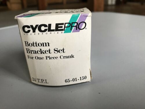 NOS Cycle Pro Old School BMX, Bottom Bracket Set for 1 Piece Crank 24T - Fresh Stock Dated December 2025