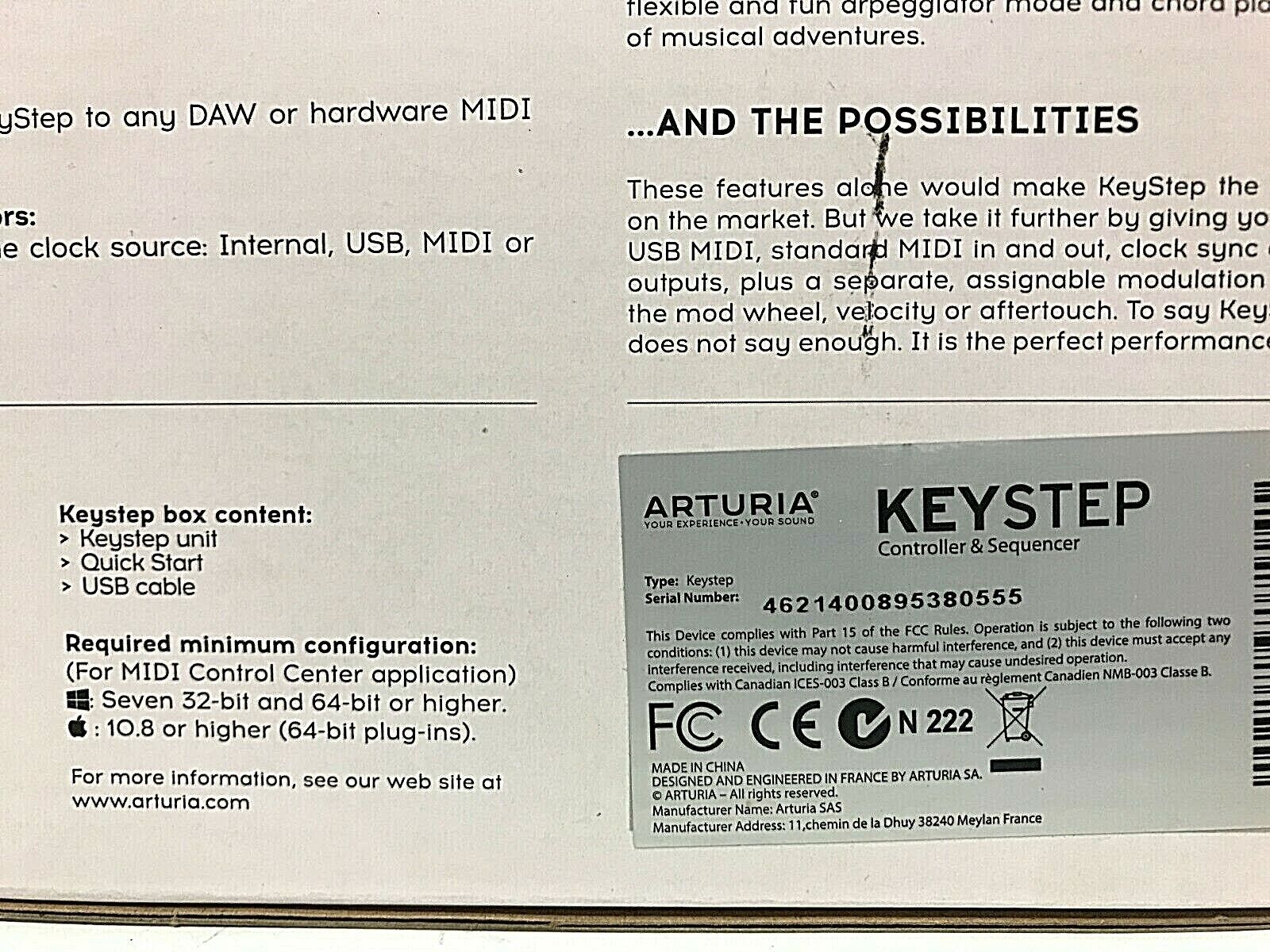 Arturia KeyStep 32-Key MIDI USB Keyboard Controller & Sequencer - Fresh Stock Dated February 2026