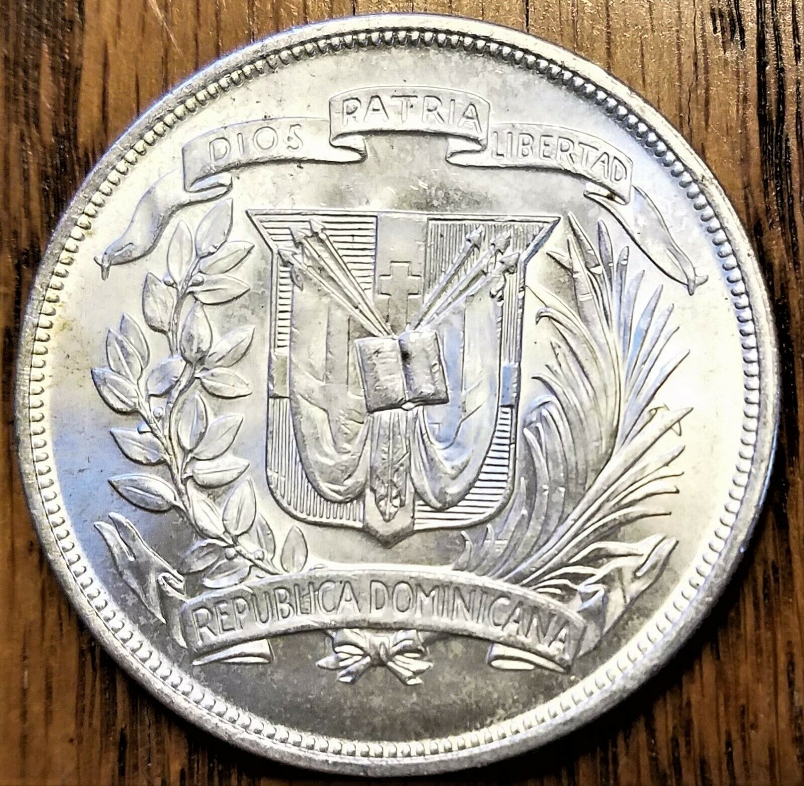 1952 Dominican Republic Peso Brilliant Uncirculated Silver Coin - Fresh Stock Dated February 2026