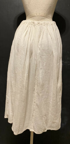 Deadstock 70s Dress India Crinkle Gauze Skirt Hand Dyed Ecru Kashmir Krafts VTG - Fresh Stock Dated February 2026